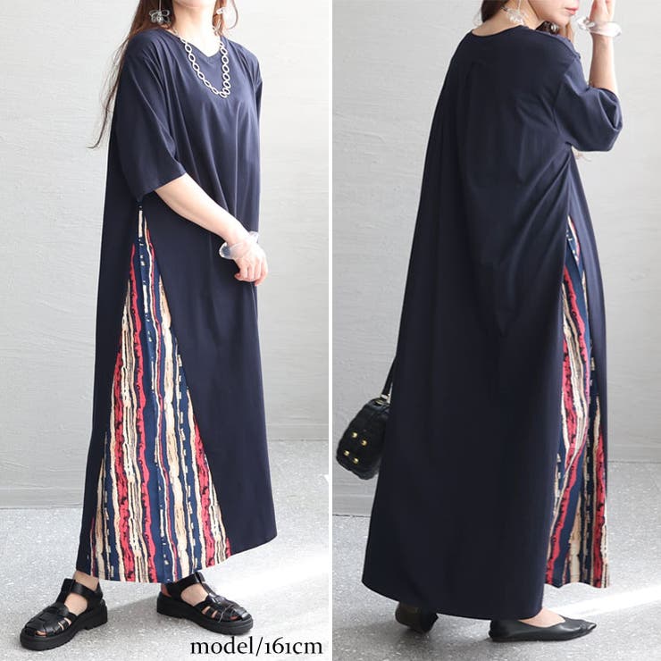 ネイビー | 大きいサイズ レディース ワンピース | GOLDJAPAN　大きいサイズ専門店