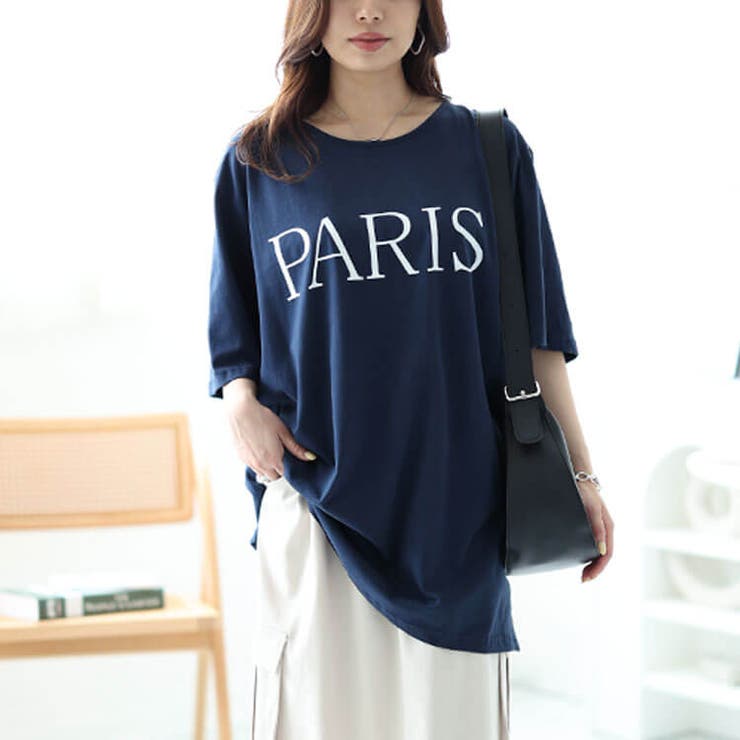 ネイビー | 大きいサイズレディース トップス Tシャツ | GOLDJAPAN　大きいサイズ専門店