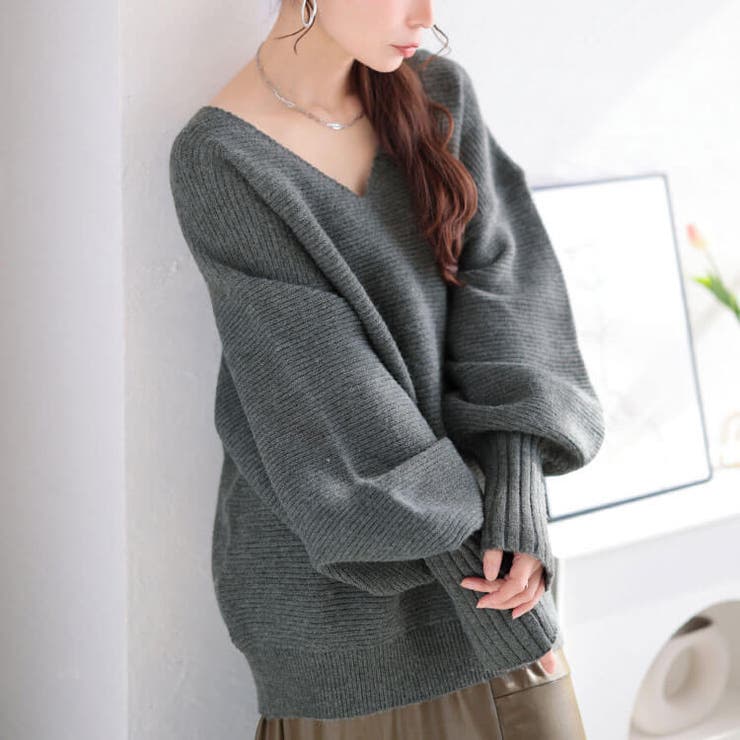 杢チャコール | 大きいサイズレディース トップス ニット | GOLDJAPAN　大きいサイズ専門店