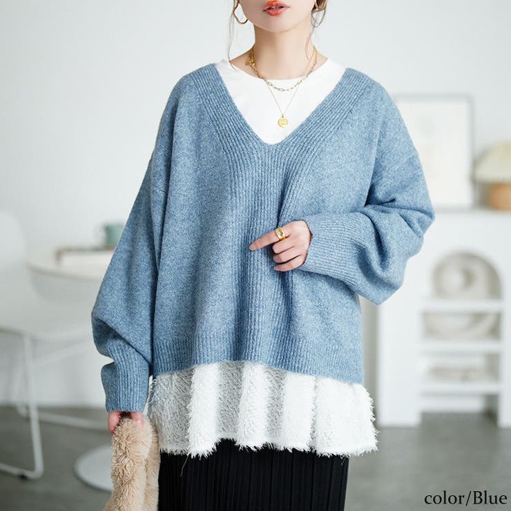 ブルー | 大きいサイズ レディース チュニック | GOLDJAPAN　大きいサイズ専門店