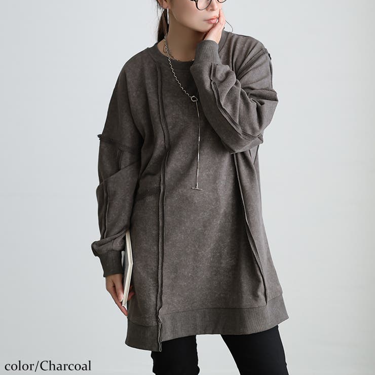 チャコール | 大きいサイズ レディース チュニック | GOLDJAPAN　大きいサイズ専門店