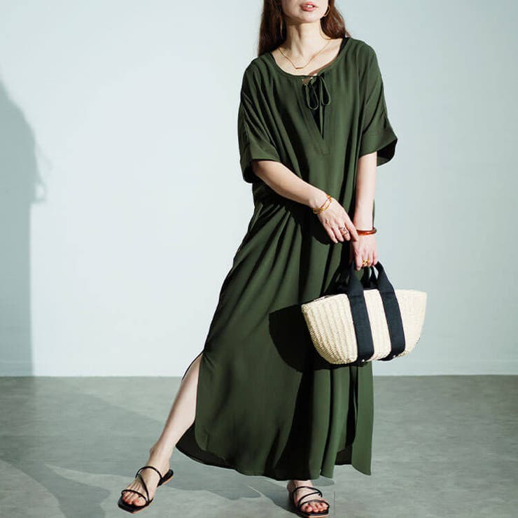 カーキ | 大きいサイズ レディース ワンピース | GOLDJAPAN　大きいサイズ専門店