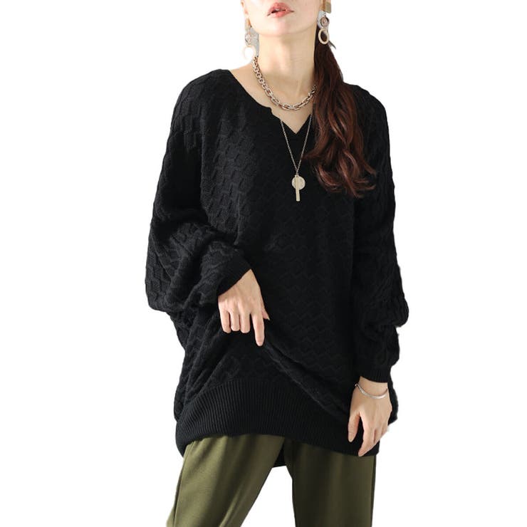 ブラック | 大きいサイズ レディース チュニック | GOLDJAPAN　大きいサイズ専門店