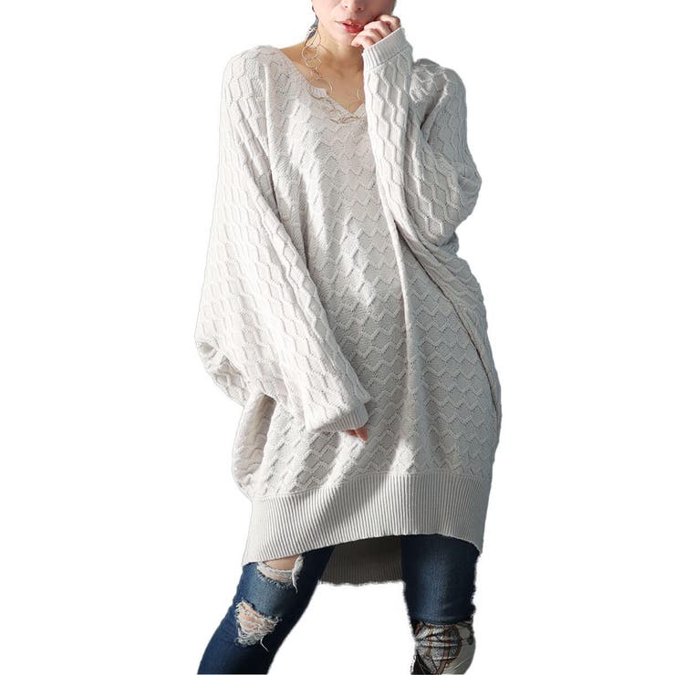 オフホワイト | 大きいサイズ レディース チュニック | GOLDJAPAN　大きいサイズ専門店