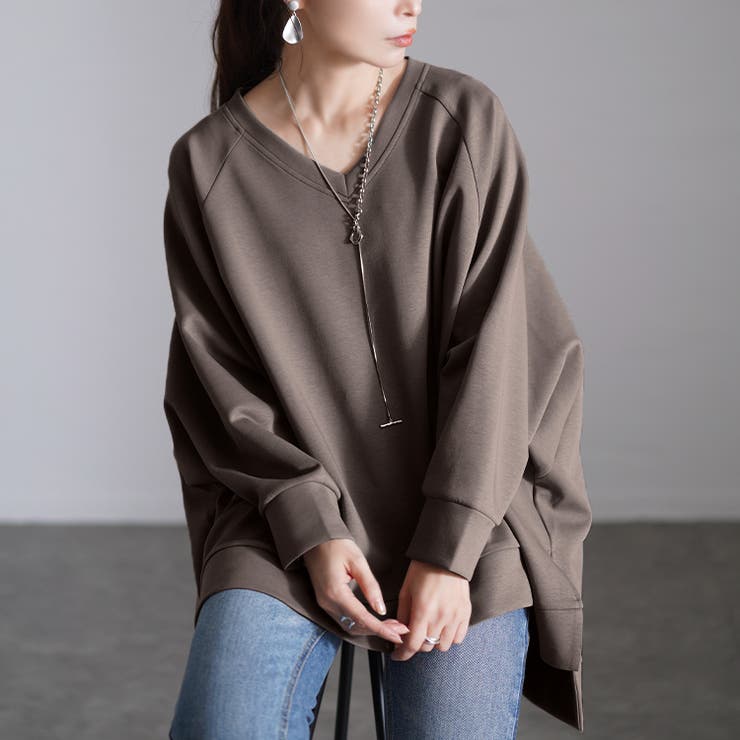 グレージュ | 大きいサイズレディース トップス トレーナー | GOLDJAPAN　大きいサイズ専門店