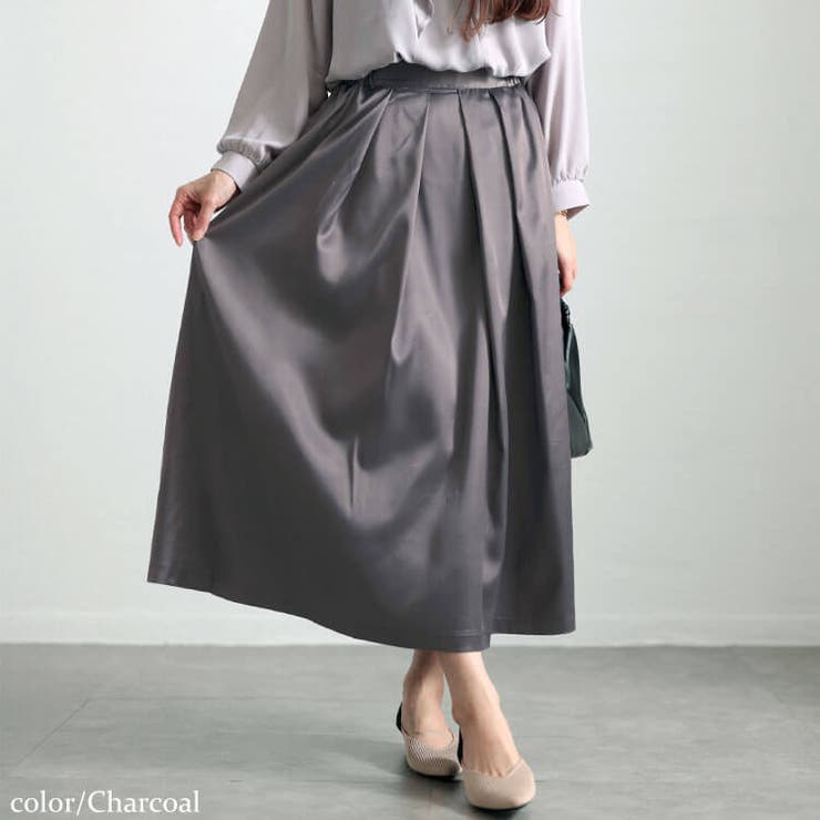 チャコール | 大きいサイズレディース スカート ボトムス | GOLDJAPAN　大きいサイズ専門店