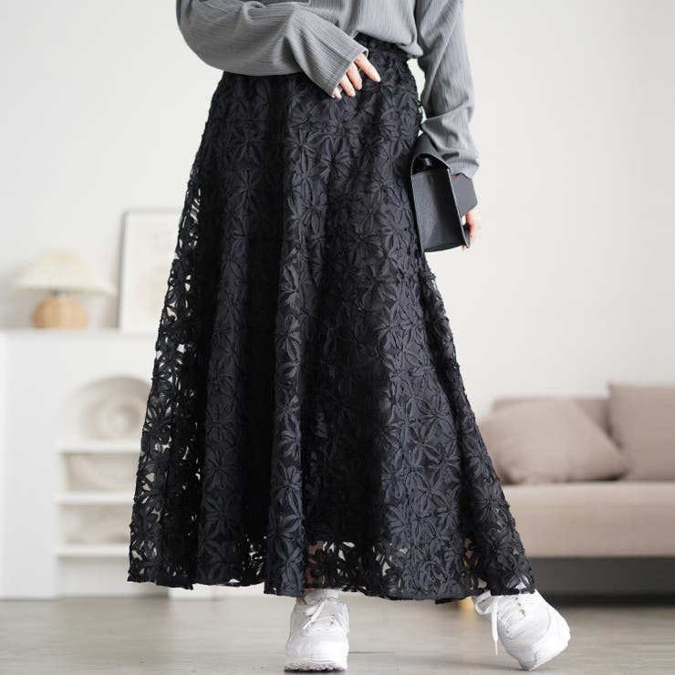 ブラック | 大きいサイズレディース スカート ボトムス | GOLDJAPAN　大きいサイズ専門店