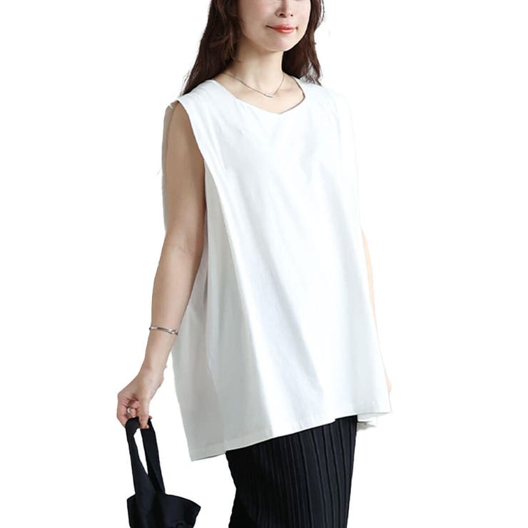 オフホワイト | 大きいサイズ レディース チュニック | GOLDJAPAN　大きいサイズ専門店