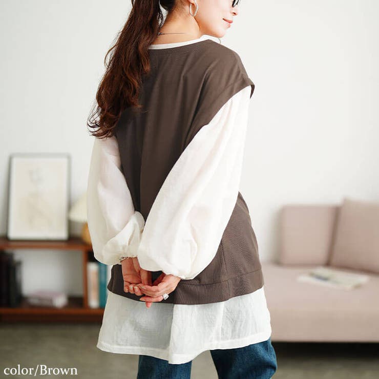 ブラウン | 大きいサイズ レディース チュニック | GOLDJAPAN 大きいサイズ専門店