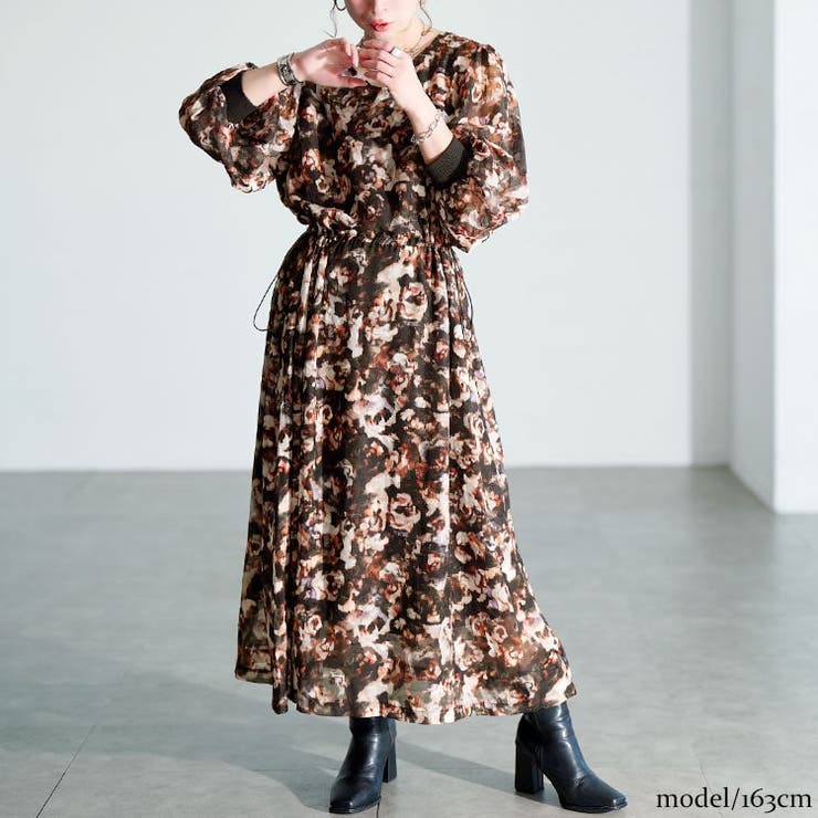 ブラウン | 大きいサイズ レディース ワンピース | GOLDJAPAN　大きいサイズ専門店