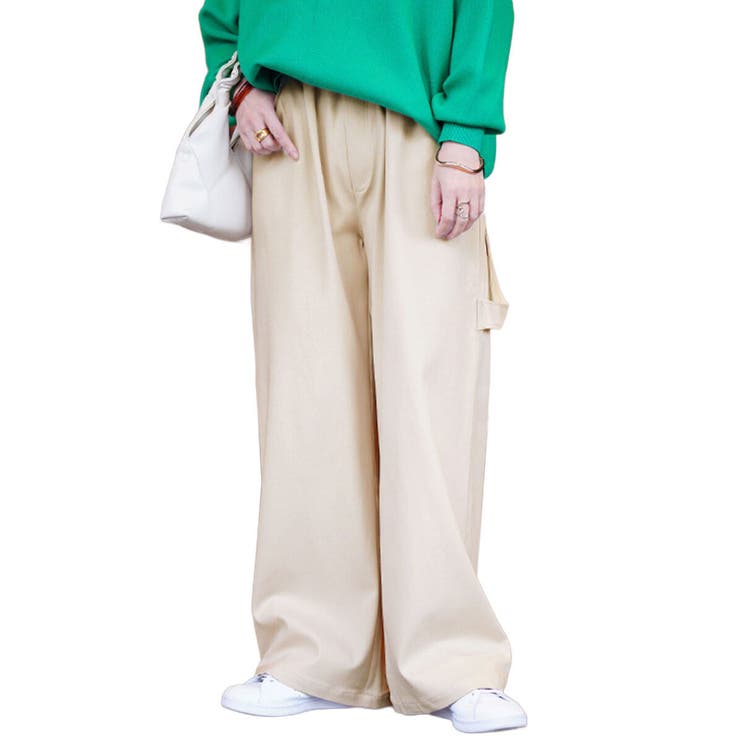 アイボリー | 大きいサイズ レディース パンツ | GOLDJAPAN　大きいサイズ専門店