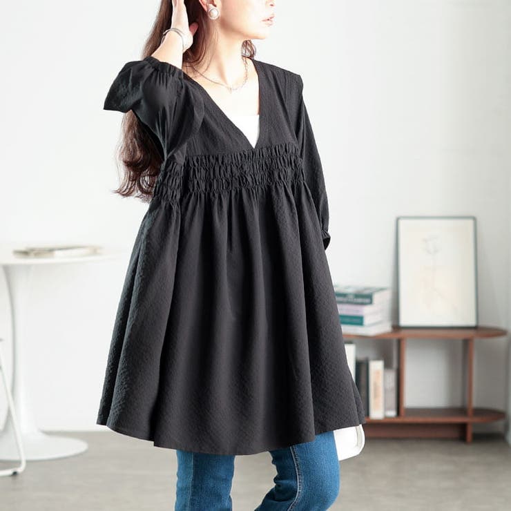 ブラック | 大きいサイズ レディース チュニック | GOLDJAPAN　大きいサイズ専門店