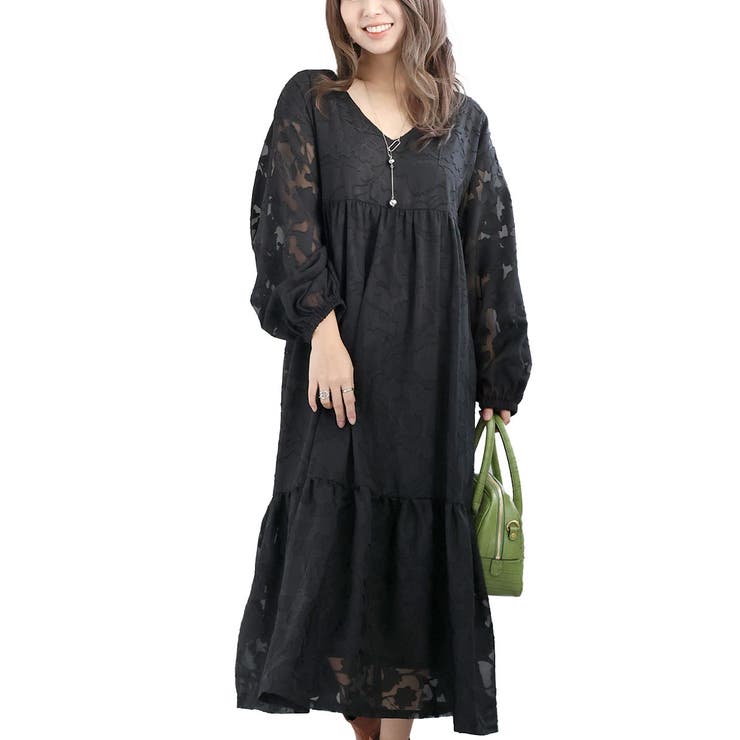 ブラック | 大きいサイズ レディース ワンピース | GOLDJAPAN　大きいサイズ専門店