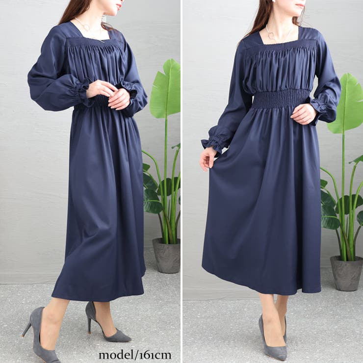 ネイビー | 大きいサイズ レディース ワンピース | GOLDJAPAN　大きいサイズ専門店