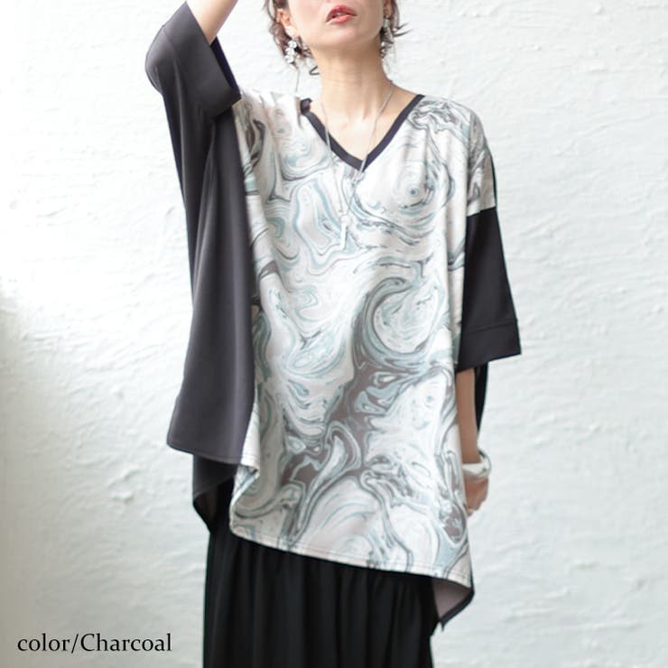 チャコール | 大きいサイズ レディース チュニック | GOLDJAPAN　大きいサイズ専門店