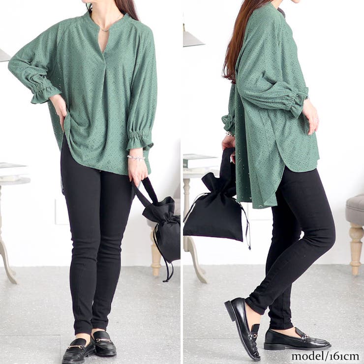 グリーン | 大きいサイズ レディース トップス | GOLDJAPAN　大きいサイズ専門店