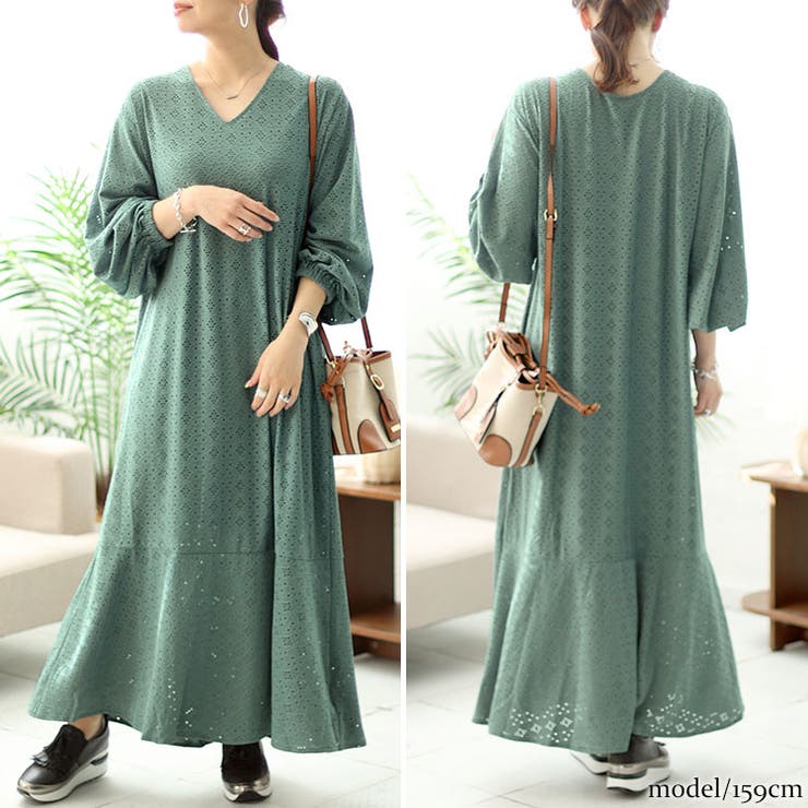 グリーン | 大きいサイズ レディース ワンピース | GOLDJAPAN　大きいサイズ専門店