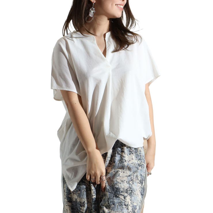 ホワイト | 大きいサイズ レディース チュニック | GOLDJAPAN　大きいサイズ専門店