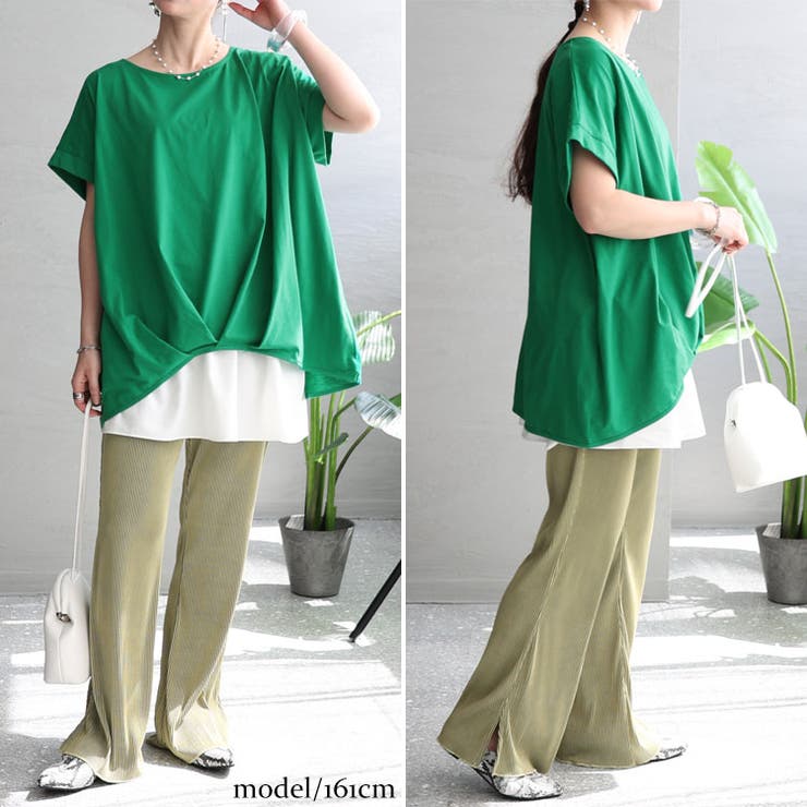 グリーン | 大きいサイズ レディース トップス | GOLDJAPAN　大きいサイズ専門店