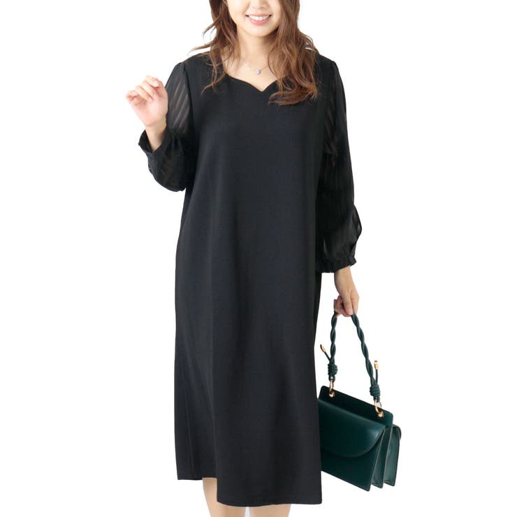 ブラック | 大きいサイズ レディース ワンピース | GOLDJAPAN　大きいサイズ専門店