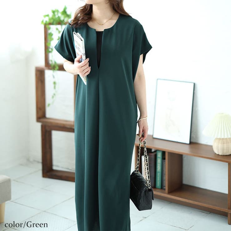 グリーン | 大きいサイズ レディース ワンピース | GOLDJAPAN　大きいサイズ専門店