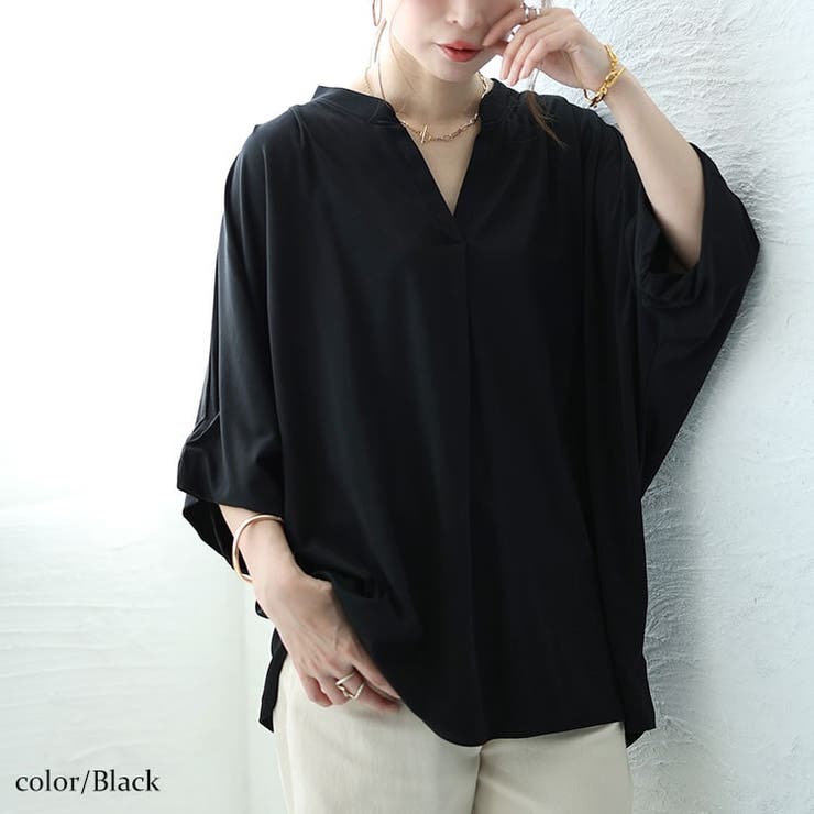 ブラック | 大きいサイズレディース トップス カットソー | GOLDJAPAN　大きいサイズ専門店