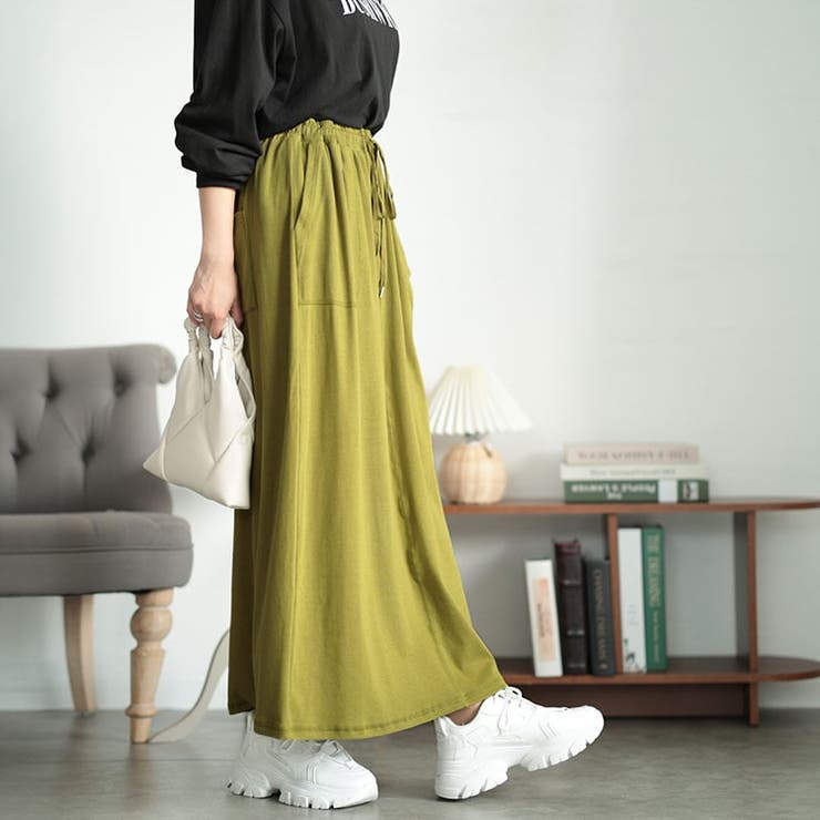 グリーン | 大きいサイズレディース ボトムス スカート | GOLDJAPAN　大きいサイズ専門店