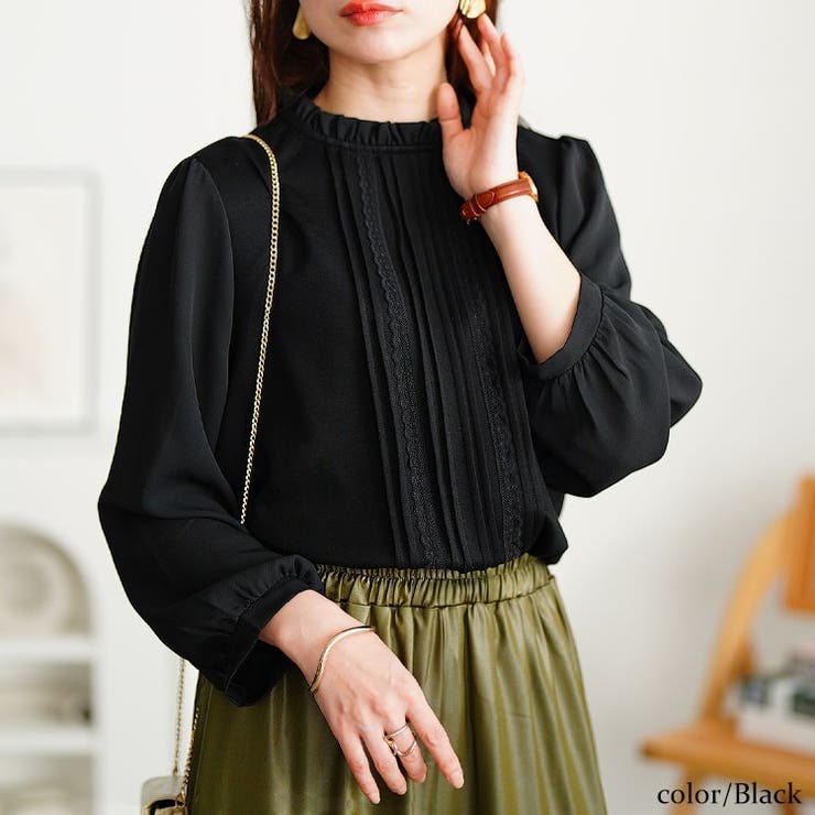 ブラック | 大きいサイズレディース トップス シャツ | GOLDJAPAN　大きいサイズ専門店