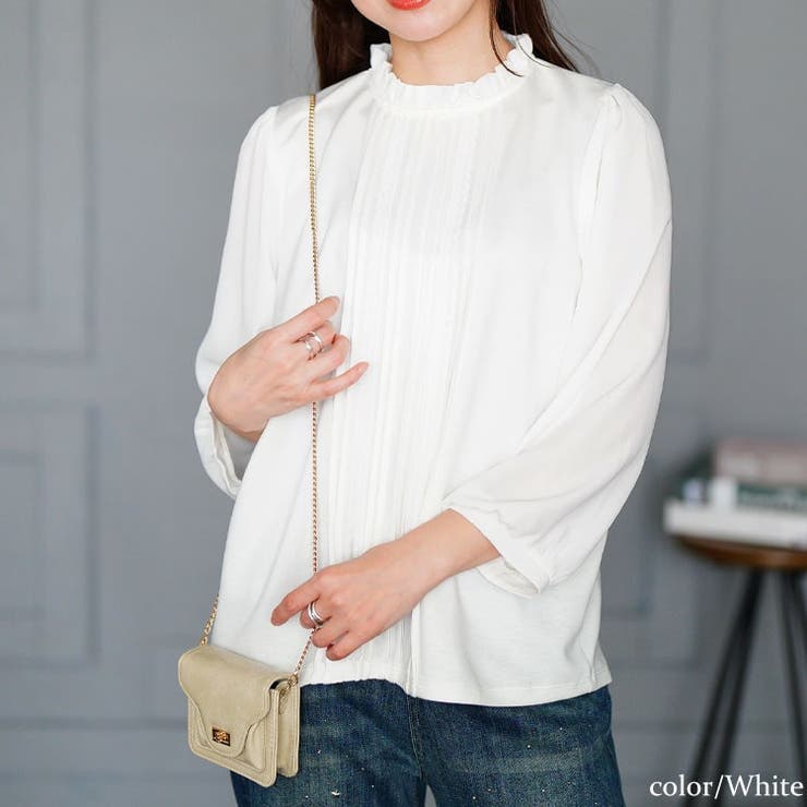 ホワイト | 大きいサイズレディース トップス シャツ | GOLDJAPAN　大きいサイズ専門店