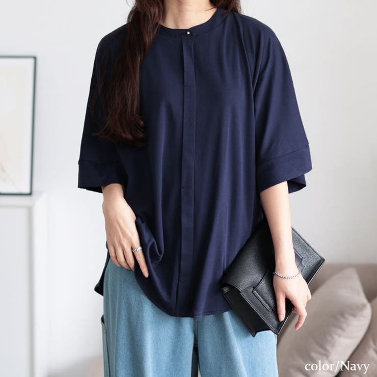 ネイビー | 大きいサイズ レディース トップス | GOLDJAPAN　大きいサイズ専門店