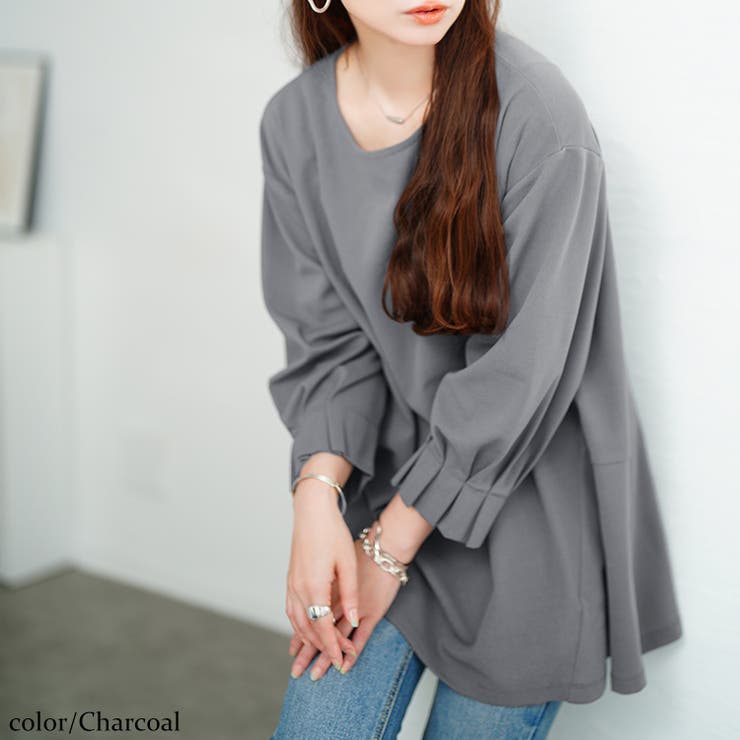 チャコール | 大きいサイズ レディース チュニック | GOLDJAPAN　大きいサイズ専門店