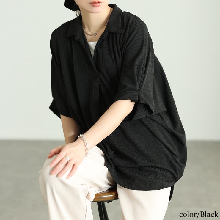 ブラック | 大きいサイズ レディース チュニック | GOLDJAPAN　大きいサイズ専門店