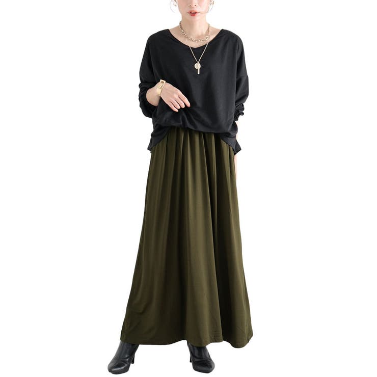 カーキ | 大きいサイズ レディース ワンピース | GOLDJAPAN　大きいサイズ専門店