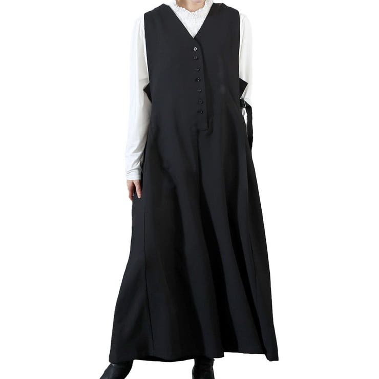 ブラック | 大きいサイズ レディース オールインワン | GOLDJAPAN　大きいサイズ専門店