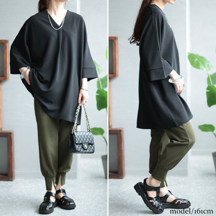 ブラック | 大きいサイズ レディース チュニック | GOLDJAPAN　大きいサイズ専門店