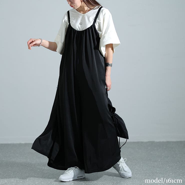 ブラック | 大きいサイズ レディース オールインワン | GOLDJAPAN　大きいサイズ専門店