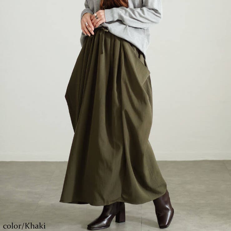 カーキ | 大きいサイズレディース ボトムス スカート | GOLDJAPAN　大きいサイズ専門店