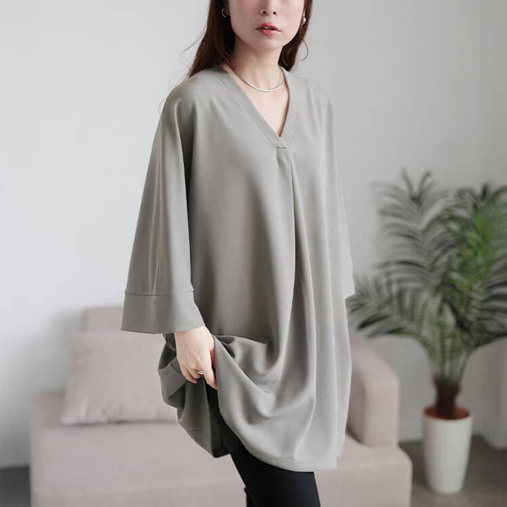 グレー | 大きいサイズ レディース チュニック | GOLDJAPAN　大きいサイズ専門店