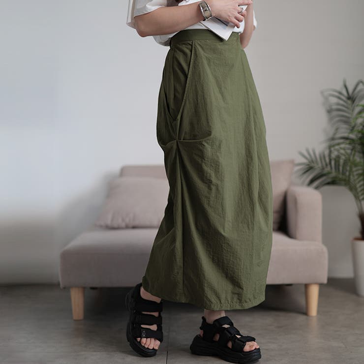 カーキ | 大きいサイズ レディース スカート | GOLDJAPAN　大きいサイズ専門店