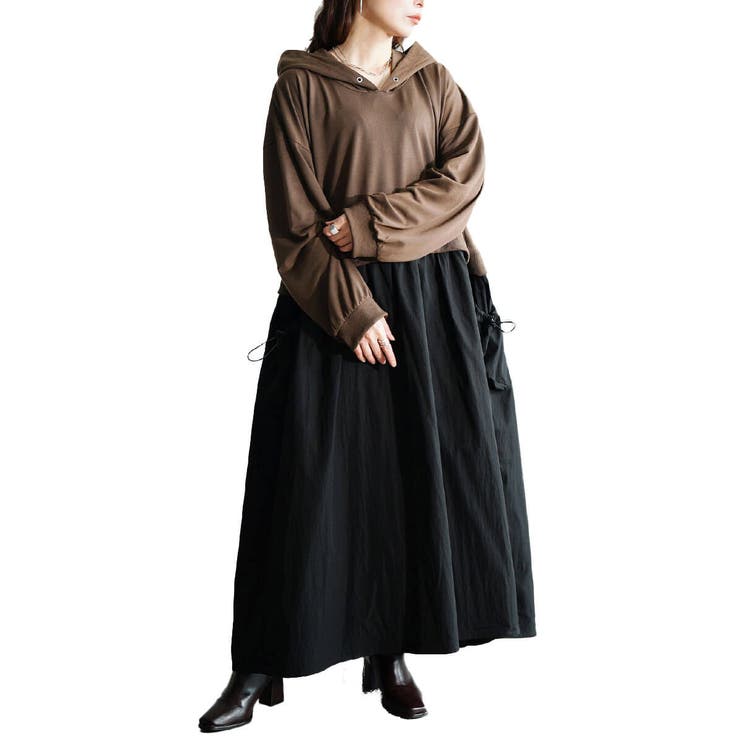 ブラウン | 大きいサイズ レディース ワンピース | GOLDJAPAN　大きいサイズ専門店