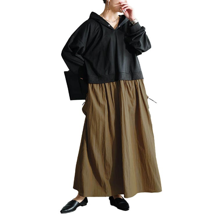 モカグレー | 大きいサイズ レディース ワンピース | GOLDJAPAN　大きいサイズ専門店