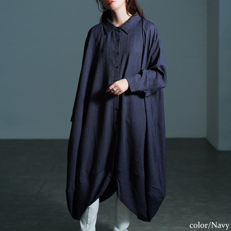 ネイビー | 大きいサイズ レディース チュニック | GOLDJAPAN　大きいサイズ専門店