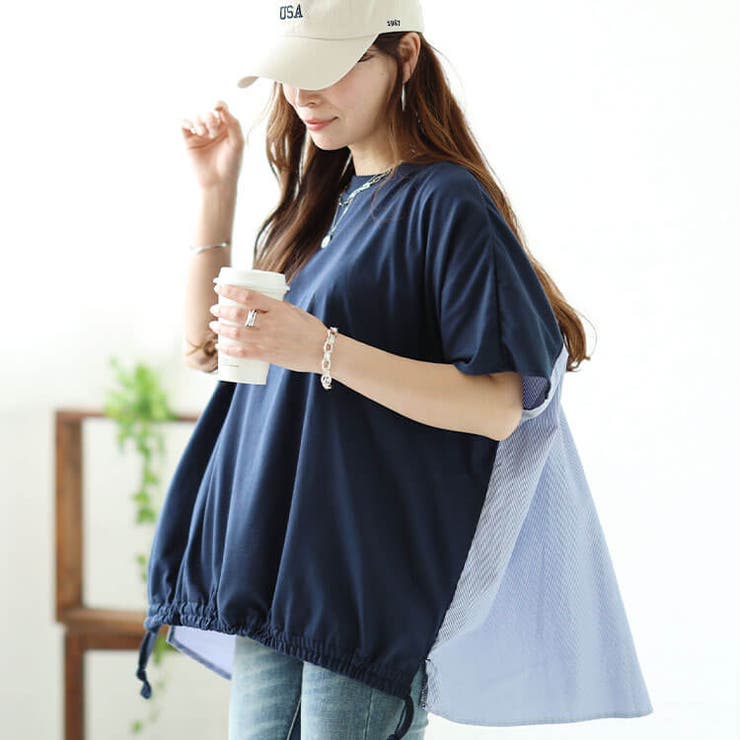 ネイビー | 大きいサイズ レディース トップス | GOLDJAPAN　大きいサイズ専門店