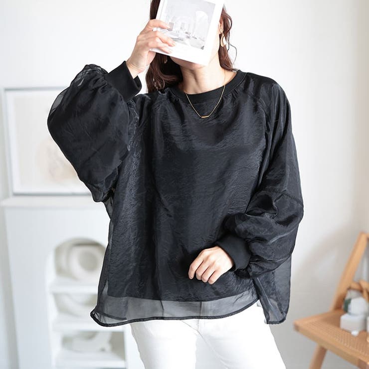 ブラック | 大きいサイズレディース トップス カットソー | GOLDJAPAN　大きいサイズ専門店