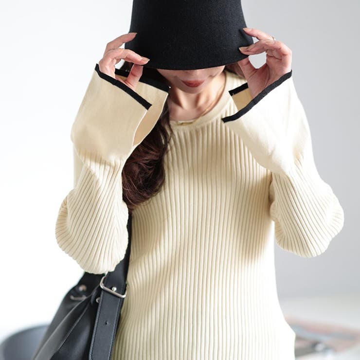 アイボリー | 大きいサイズレディース トップス ニット | GOLDJAPAN　大きいサイズ専門店