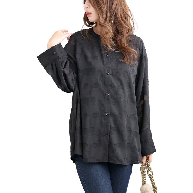 ブラック | 大きいサイズ レディーストップス ブラウス | GOLDJAPAN　大きいサイズ専門店