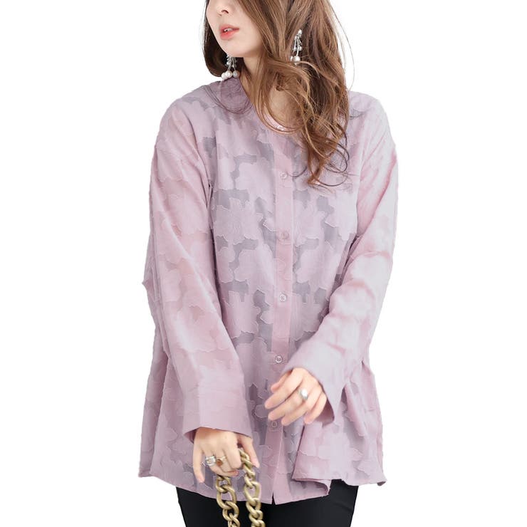 ピンク | 大きいサイズ レディーストップス ブラウス | GOLDJAPAN　大きいサイズ専門店