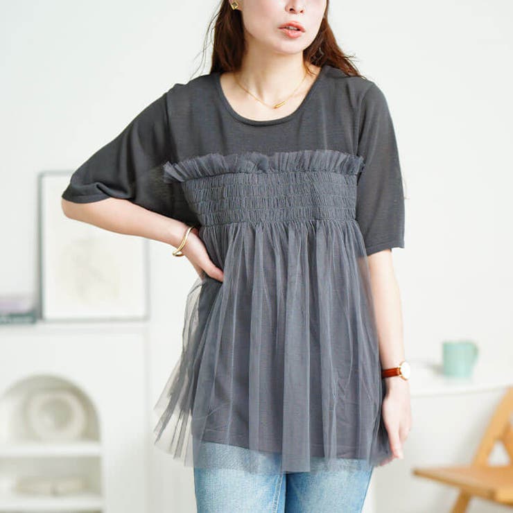 チャコール | 大きいサイズ レディース トップス | GOLDJAPAN　大きいサイズ専門店