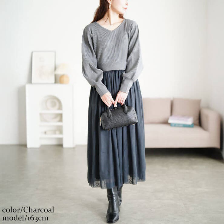 チャコール | 大きいサイズ レディース ワンピース | GOLDJAPAN　大きいサイズ専門店