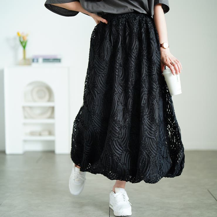 ブラック | 大きいサイズ レディース スカート | GOLDJAPAN　大きいサイズ専門店